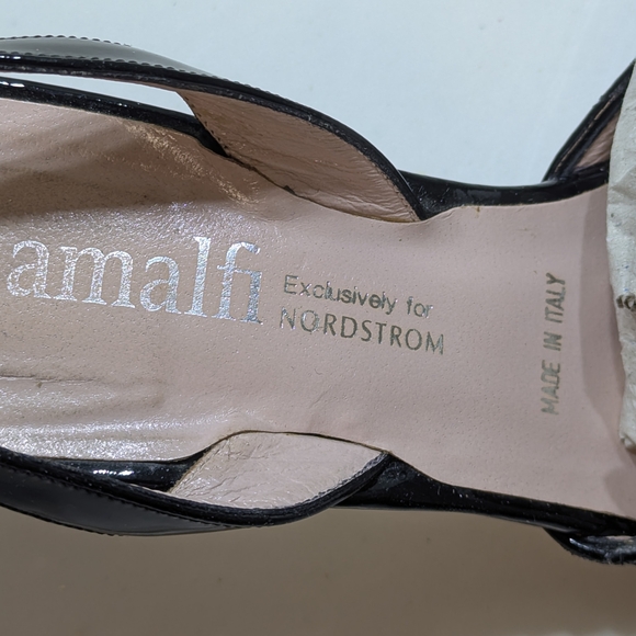 Amalfi Nordstrom Black Tuxedo Slingback Heels - Picture 10 of 10